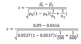 two proportion z test hypothesis